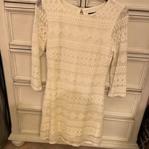 AS U WISH white lace dress